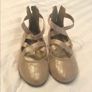 Nine West girls sz 2.5 ballet flats like new